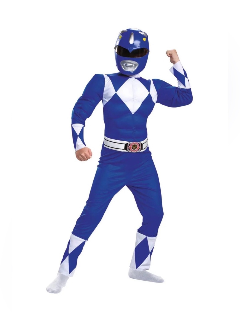 Mighty Morphin Power Rangers Blue Ranger Costume w/mask Boys Small (4/6) NEW